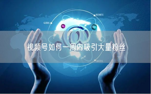 视频号如何一周内吸引大量粉丝