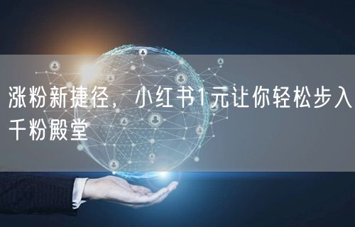 涨粉新捷径，小红书1元让你轻松步入千粉殿堂