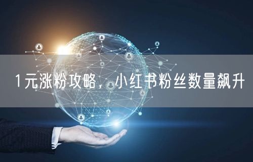 1元涨粉攻略，小红书粉丝数量飙升