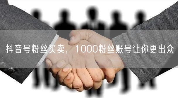 抖音号粉丝买卖，1000粉丝账号让你更出众